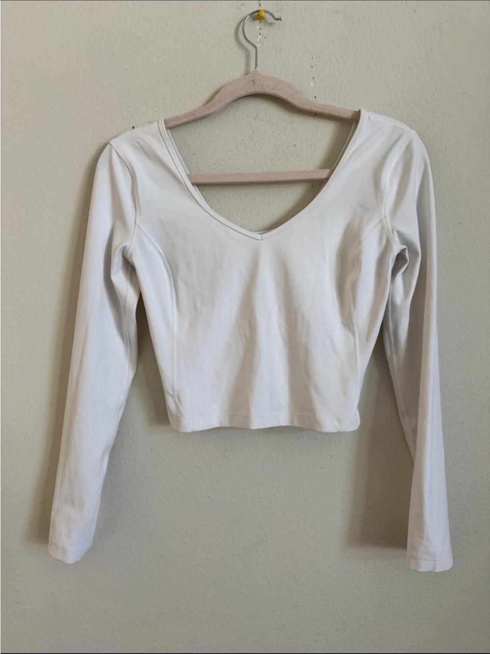 Lululemon Align White Long Sleeve Top Size 6